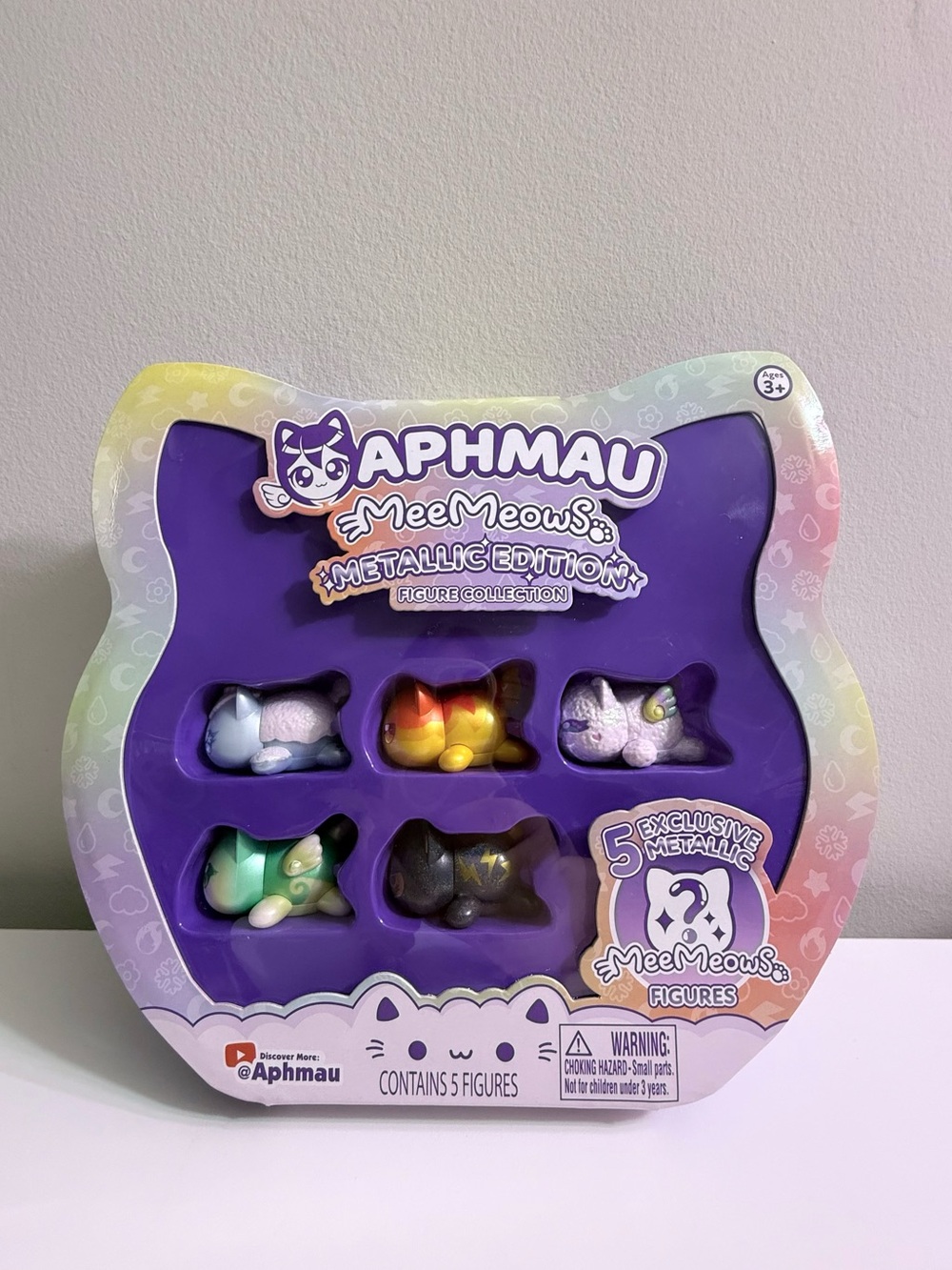 NEW Aphmau Elemental MeeMeows Metallic Edition 5 Exclusive Figures Set Mini Cats
